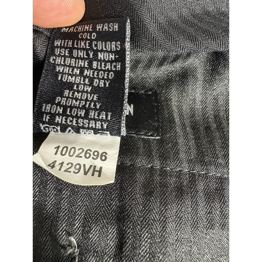 Van Heusen Men's Dress‎ Pants Mid Rise Straight Black Size 34 x 29